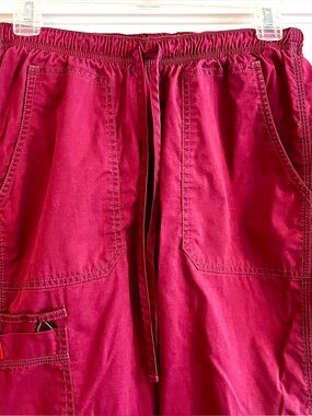 Dickies Women's Straight Leg Pants in Red with Tool Pocket